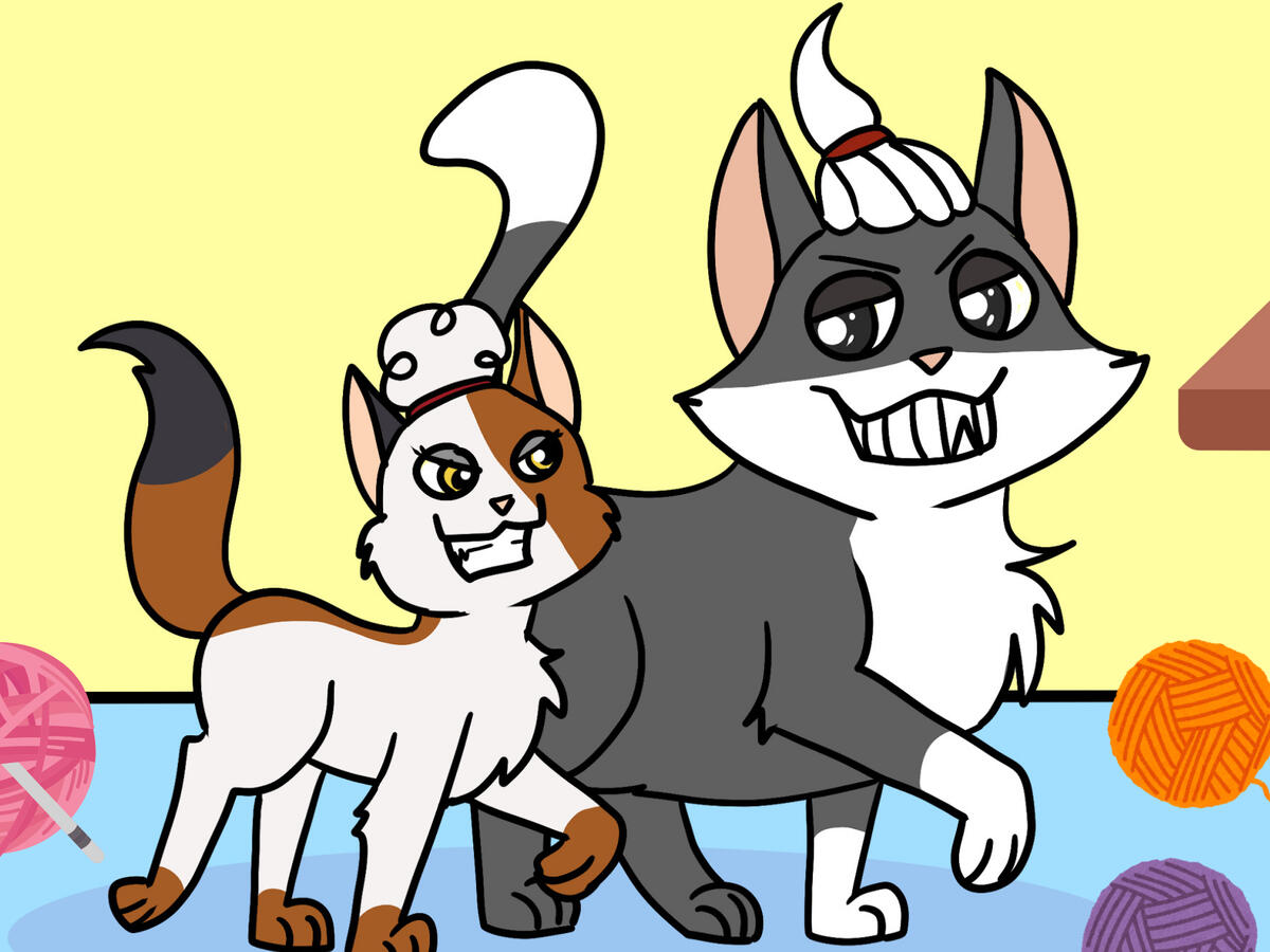 Two Bad Cats Page Sample