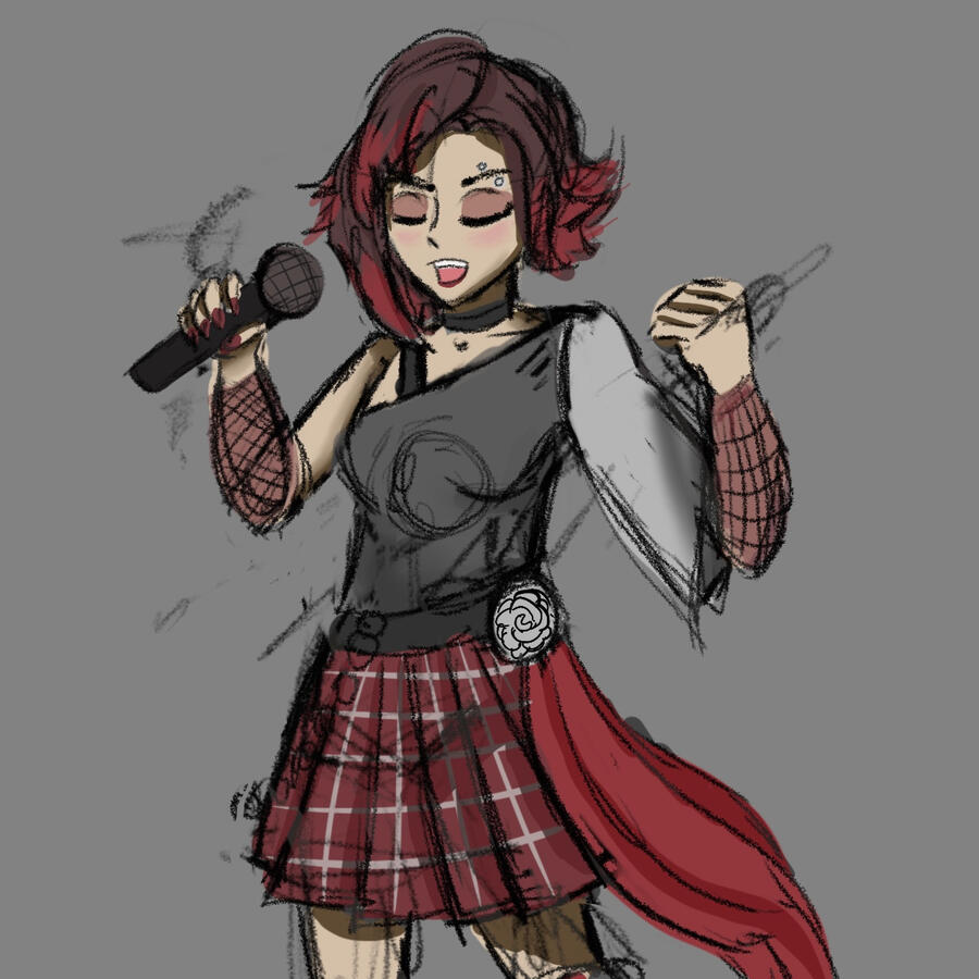 RWBY Ruby Rose Fanart Music Concept